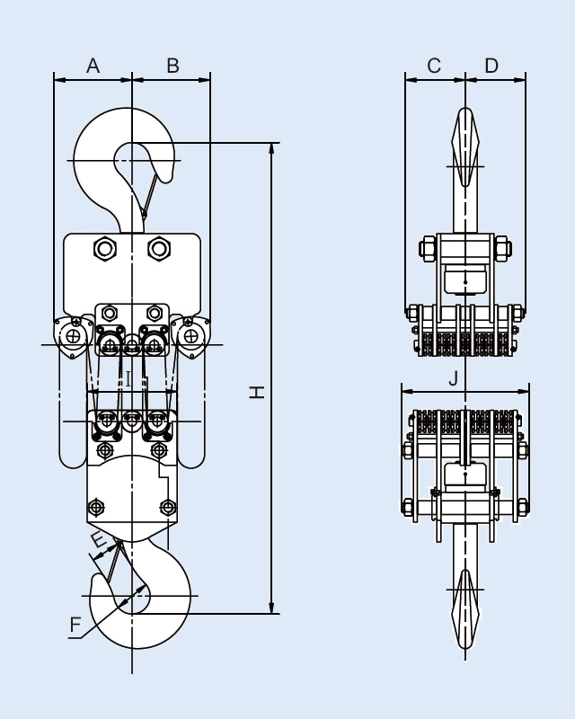 YB-4000 手拉鏈條吊車