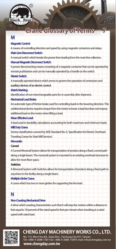 Crane Glossary of Terms – 7