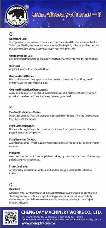 Crane Glossary of Terms – 8