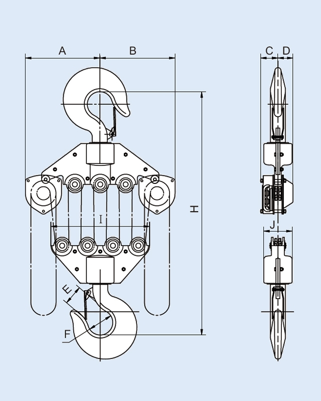 Product No : YB-2000 of Manual Hoist and Chain Block