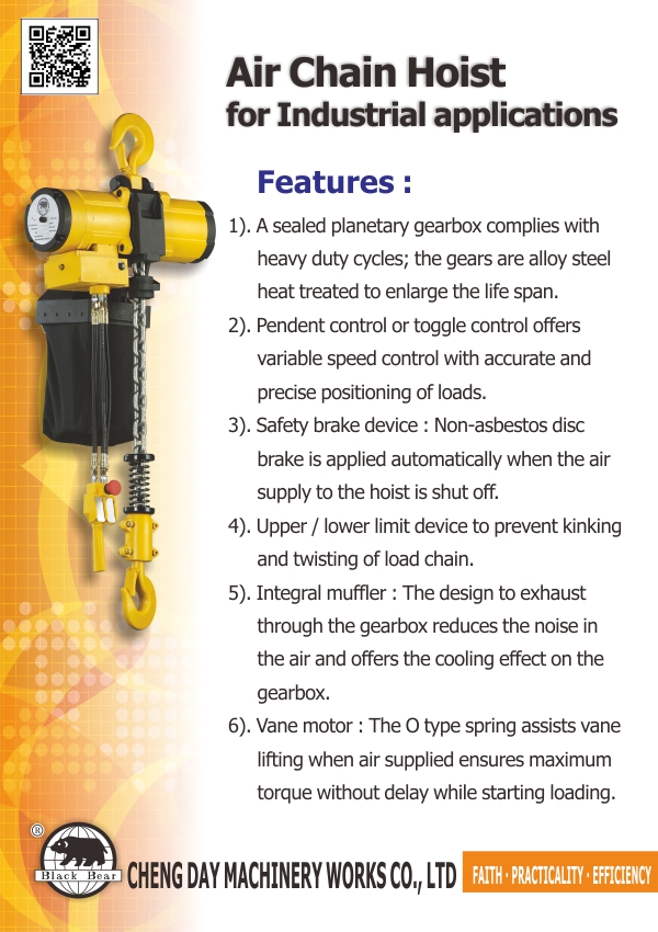 Product Report：Air Chain Hoist for Industrial applications